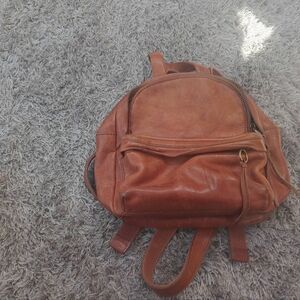 Brown Leather Backpack for Men